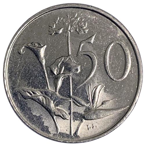 1990 South Africa 50c fine