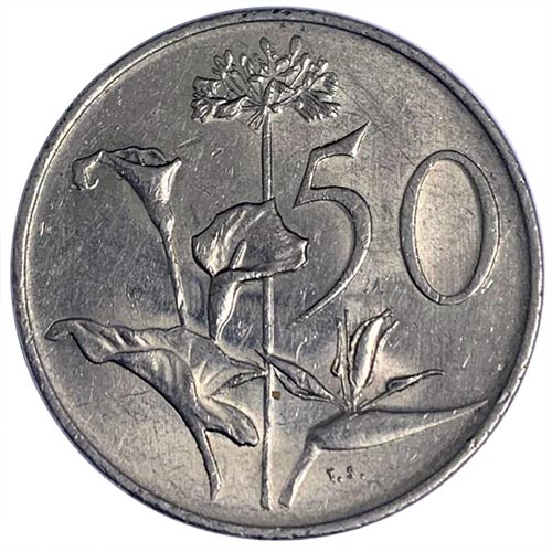 1987 South Africa 50c fine