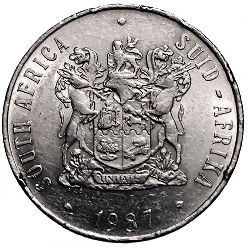 1987 South Africa 50c fine