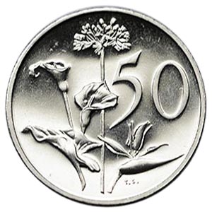 1972 South Africa 50c proof nickel